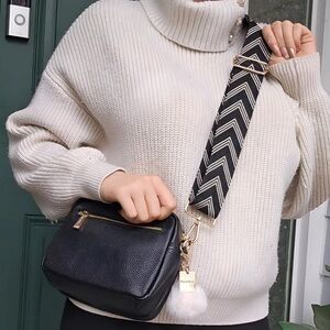 Noir & Blanc Leather Crossbody Bag and Accessories